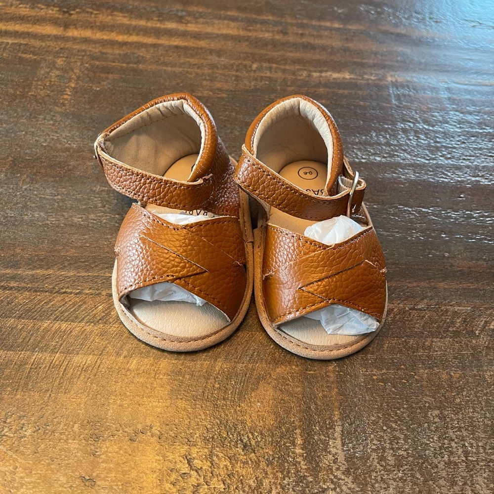 Brown Leather Baby Sandals